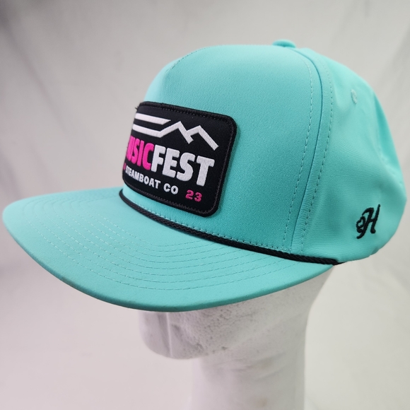 Hooey Music Fest Steamboat Co 2023 Snapback Hat Cap Bright Blue OSFA EUC - Picture 3 of 10